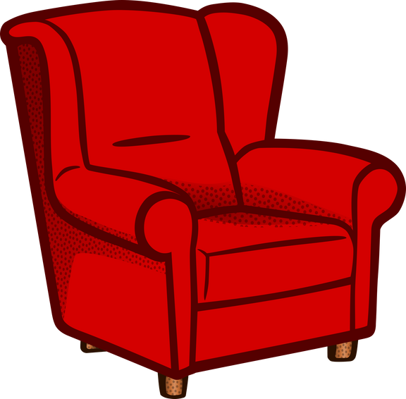 Red Armchair Illustration 